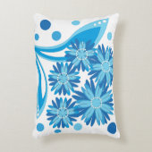 オリジナル青い花 アクセントクッション (正面(垂直))