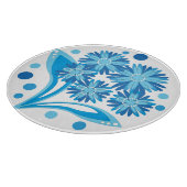 オリジナル青い花 カッティングボード (角)