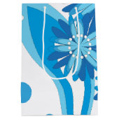 オリジナル青い花 ミディアムペーパーバッグ (裏面)