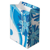 オリジナル青い花 ミディアムペーパーバッグ (裏面アングル)