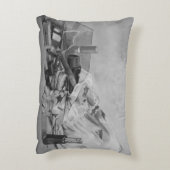 オリジナル静止写真のヴィンテージ構成バッグ アクセントクッション (裏面(縦))