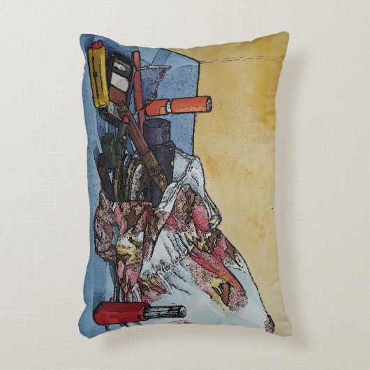 オリジナル静止写真のヴィンテージ構成バッグ アクセントクッション (正面(垂直))