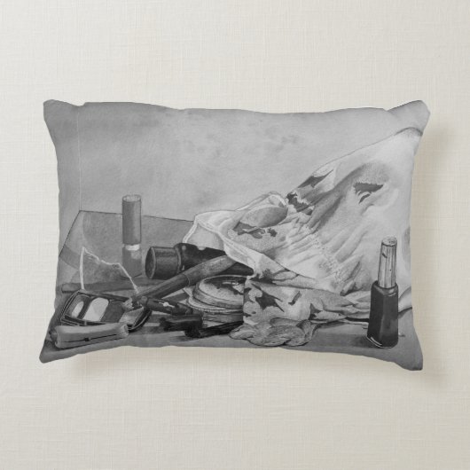 オリジナル静止写真のヴィンテージ構成バッグ アクセントクッション (裏面)