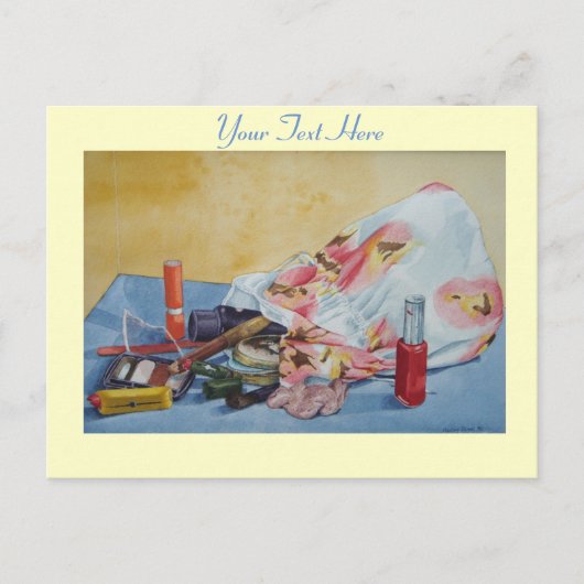 オリジナル静止写真のヴィンテージ構成バッグ ポストカード (正面)