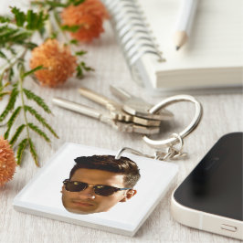 オリジナル顔カットアウト独身最後の夜会 誕生日 キーホルダー