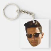 オリジナル顔カットアウト独身最後の夜会 誕生日 キーホルダー (正面)