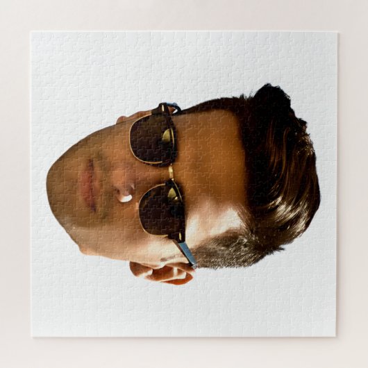 オリジナル顔カットアウト独身最後の夜会 誕生日 ジグソーパズル (横)