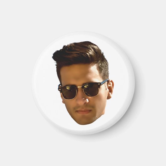 オリジナル顔カットアウト独身最後の夜会 誕生日 マグネット (正面)