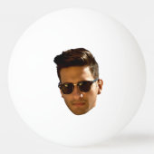 オリジナル顔カットアウト独身最後の夜会 誕生日 卓球ボール (正面)