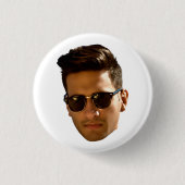 オリジナル顔カットアウト独身最後の夜会 誕生日 缶バッジ (正面)