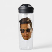 オリジナル顔カットアウト独身最後の夜 生日 ウォーターボトル (正面)