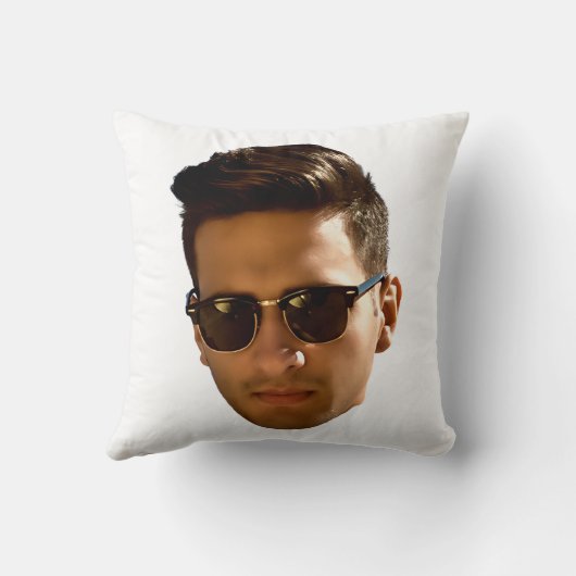 オリジナル顔カットアウト独身最後の夜 生日 クッション (裏面)