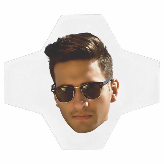 オリジナル顔カットアウト独身最後の夜 生日 サッカーボール (フラット)