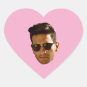 オリジナル顔カットアウト独身最後の夜 生日 ハートシール (正面)