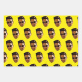 オリジナル顔カットアウト独身最後の夜 生日 ラッピングペーパーシート (正面3)