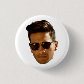 オリジナル顔カットアウト独身最後の夜 生日 缶バッジ (正面)