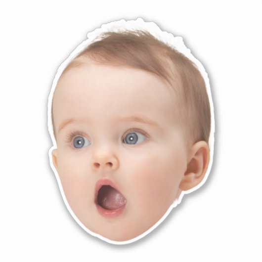 オリジナル顔ステッカー, カスタム顔写真 シール (正面)