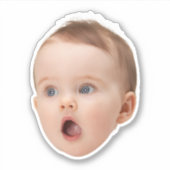 オリジナル顔ステッカー, カスタム顔写真 シール (正面)