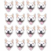 オリジナル顔ステッカー, 犬の顔をカスタマイズ シール (正面)