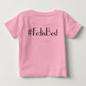 オリジナル食べ物を与えはロ最高のゴツチュボディスーツ ベビーTシャツ (裏面)