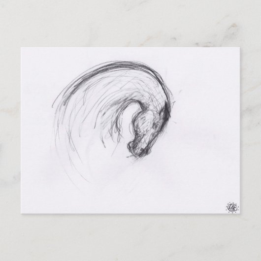 オリジナル馬年干支ポストカード 絵画2 ポストカード (正面)