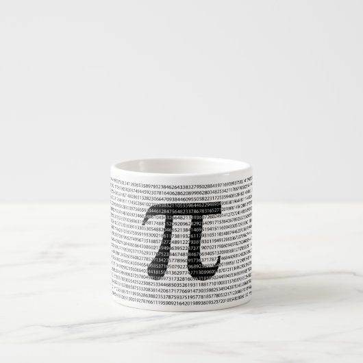 オリジナル黒数値pi日の数学記号 エスプレッソカップ (正面)