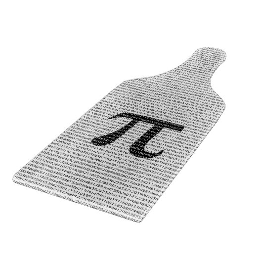 オリジナル黒数値pi日の数学記号 カッティングボード (角)