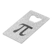 オリジナル黒数値pi日の数学記号 クレジットカード栓抜き (正面アングル)