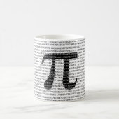 オリジナル黒数値pi日の数学記号 コーヒーマグカップ (中央)
