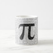 オリジナル黒数値pi日の数学記号 コーヒーマグカップ (中央)