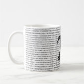 オリジナル黒数値pi日の数学記号 コーヒーマグカップ (左)