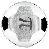 オリジナル黒数値pi日の数学記号 サッカーボール (回転)