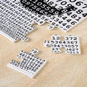 オリジナル黒数値pi日の数学記号 ジグソーパズル (側面)