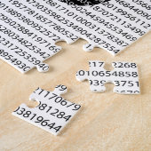 オリジナル黒数値pi日の数学記号 ジグソーパズル (側面)