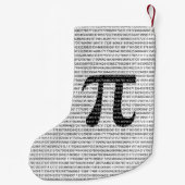 オリジナル黒数値pi日の数学記号 スモールクリスマスストッキング (裏面)