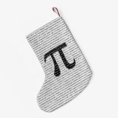 オリジナル黒数値pi日の数学記号 スモールクリスマスストッキング (裏面 (吊り時))
