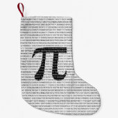 オリジナル黒数値pi日の数学記号 スモールクリスマスストッキング (正面)