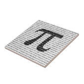 オリジナル黒数値pi日の数学記号 タイル (側面)