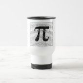 オリジナル黒数値pi日の数学記号 トラベルマグ (中央)