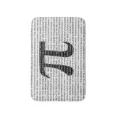 オリジナル黒数値pi日の数学記号 バスマット (正面縦)