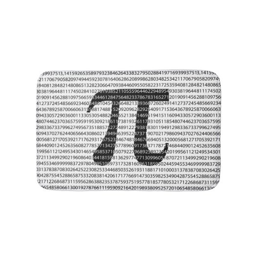 オリジナル黒数値pi日の数学記号 バスマット (正面)
