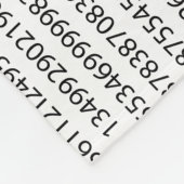 オリジナル黒数値pi日の数学記号 フリースブランケット (角)