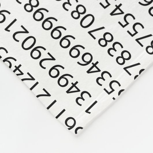 オリジナル黒数値pi日の数学記号 フリースブランケット (角)