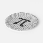 オリジナル黒数値pi日の数学記号 ペーパープレート (アングル)