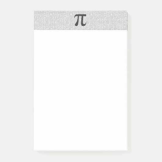 オリジナル黒数値pi日の数学記号 ポストイット (正面)