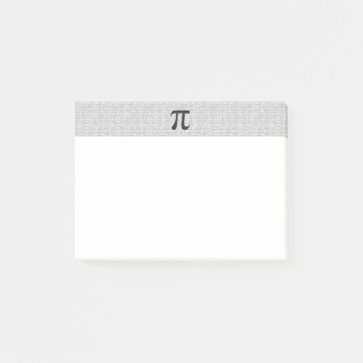 オリジナル黒数値pi日の数学記号 ポストイット (正面)