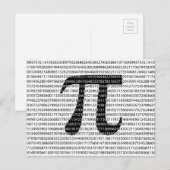 オリジナル黒数値pi日の数学記号 ポストカード (正面/裏面)