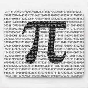 オリジナル黒数値pi日の数学記号 マウスパッド