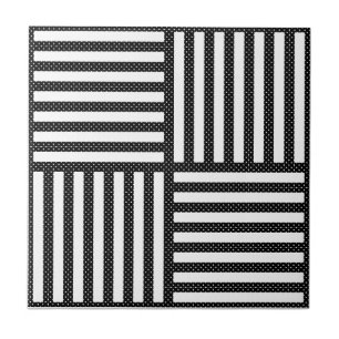 オリジナル黒白ダブルダイヤモンド模様 タイル