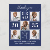 オリジナル５枚　写真入り　卒業　お礼　メッセージカード ポストカード (正面)